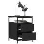Nachttisch aus schwarzem Ingenieurholz 44x45x60 cm von vidaXL, Nachttische - Ref: Foro24-826003, Preis: 71,47 €, Rabatt: %