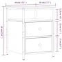 Nachttisch aus schwarzem Ingenieurholz 44x45x60 cm von vidaXL, Nachttische - Ref: Foro24-826003, Preis: 71,47 €, Rabatt: %