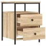 Sonoma oak engineered wood bedside table 44x45x60 cm by vidaXL, Nightstands - Ref: Foro24-826005, Price: 61,64 €, Discount: %