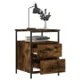 Nachttisch aus geräuchertem Eichenholzwerkstoff, 44 x 45 x 60 cm von vidaXL, Nachttische - Ref: Foro24-826007, Preis: 53,34 €...