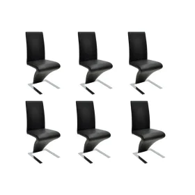 Dining chairs 6 units black synthetic leather by vidaXL, dining chairs - Ref: Foro24-160564, Price: 701,63 €, Discount: %