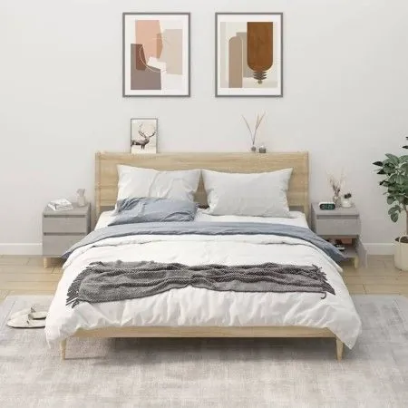 Bedside tables 2 units concrete gray 40x35x50 cm by vidaXL, Lockers and storage cabinets - Ref: Foro24-821835, Price: 84,37 €...