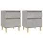 Bedside tables 2 units concrete gray 40x35x50 cm by vidaXL, Lockers and storage cabinets - Ref: Foro24-821835, Price: 84,37 €...