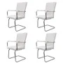 Sillas voladizas de comedor 4 unidades cuero sintético blanco de vidaXL, Sillas de comedor - Ref: Foro24-270163, Precio: 319,...