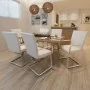 Cantilever dining chairs 6 units white synthetic leather by vidaXL, dining chairs - Ref: Foro24-270165, Price: 504,07 €, Disc...