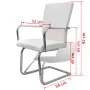Cantilever dining chairs 6 units white synthetic leather by vidaXL, dining chairs - Ref: Foro24-270165, Price: 504,07 €, Disc...