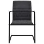Sillas de comedor voladizas 4 unidades cuero sintético negro de vidaXL, Sillas de comedor - Ref: Foro24-272415, Precio: 413,9...