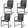 Cantilever dining chairs 4 units gray synthetic leather by vidaXL, dining chairs - Ref: Foro24-272417, Price: 357,33 €, Disco...
