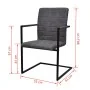 Cantilever dining chairs 4 units gray synthetic leather by vidaXL, dining chairs - Ref: Foro24-272417, Price: 357,33 €, Disco...