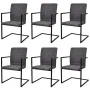 Sillas de comedor voladizas 6 unidades cuero sintético gris de vidaXL, Sillas de comedor - Ref: Foro24-272418, Precio: 531,25...