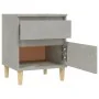Bedside tables 2 units concrete gray 40x35x50 cm by vidaXL, Lockers and storage cabinets - Ref: Foro24-821835, Price: 84,37 €...
