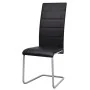 Freischwinger-Esszimmerstühle 6-teilig aus schwarzem Kunstleder von vidaXL, Essstühle - Ref: Foro24-272420, Preis: 331,54 €, ...