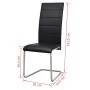 Freischwinger-Esszimmerstühle 6-teilig aus schwarzem Kunstleder von vidaXL, Essstühle - Ref: Foro24-272420, Preis: 331,54 €, ...