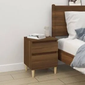 Brown oak bedside table 40x35x50 cm by vidaXL, Lockers and storage cabinets - Ref: Foro24-821840, Price: 41,53 €, Discount: %