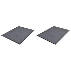 Felpudos de PVC 2 unidades gris 90x60 cm de vidaXL, Felpudos - Ref: Foro24-278748, Precio: 40,45 €, Descuento: %