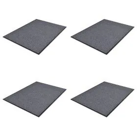 PVC doormats 4 units gray 90x60 cm by vidaXL, Doormats - Ref: Foro24-278749, Price: 71,75 €, Discount: %