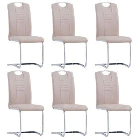 Cantilever dining chairs 6 pcs cappuccino synthetic leather by vidaXL, dining chairs - Ref: Foro24-278836, Price: 477,39 €, D...