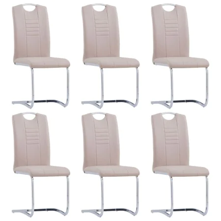 Cantilever dining chairs 6 pcs cappuccino synthetic leather by vidaXL, dining chairs - Ref: Foro24-278836, Price: 477,39 €, D...