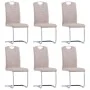 Cantilever dining chairs 6 pcs cappuccino synthetic leather by vidaXL, dining chairs - Ref: Foro24-278836, Price: 477,39 €, D...