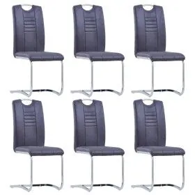 Cantilever dining chairs 6 pcs artificial suede leather gray by vidaXL, dining chairs - Ref: Foro24-278839, Price: 399,18 €, ...