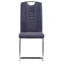 6 Esszimmer Freischwinger Stühle aus künstlichem Wildleder in Grau von vidaXL, Essstühle - Ref: Foro24-278839, Preis: 399,18 ...