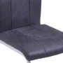 6 Esszimmer Freischwinger Stühle aus künstlichem Wildleder in Grau von vidaXL, Essstühle - Ref: Foro24-278839, Preis: 399,18 ...