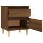 Brown oak bedside table 40x35x50 cm by vidaXL, Lockers and storage cabinets - Ref: Foro24-821840, Price: 41,52 €, Discount: %