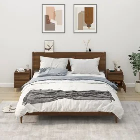 Nachttische 2 Einheiten braune Eiche 40x35x50 cm von vidaXL, Schließfächer und Lagerschränke - Ref: Foro24-821841, Preis: 65,...
