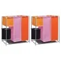 Dirty clothes basket 2 units 3 sections with washing bucket by vidaXL, Laundry baskets - Ref: Foro24-3051492, Price: 57,66 €,...