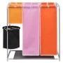 Dirty clothes basket 2 units 3 sections with washing bucket by vidaXL, Laundry baskets - Ref: Foro24-3051492, Price: 57,66 €,...