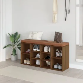 Schuhbank aus braunem Eichen-Sperrholz 103x30x48 cm von vidaXL, Bänke für Hallen und Lager - Ref: Foro24-342614, Preis: 95,77...