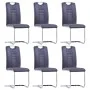 Juego de comedor 7 piezas piel de ante artificial gris de vidaXL, muebles para cocinas y comedores - Ref: Foro24-3053126, Pre...