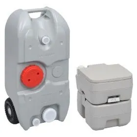 Portable Camping Toilet and Water Tank Set by vidaXL, Camping and hiking - Ref: Foro24-3154901, Price: 239,77 €, Discount: %