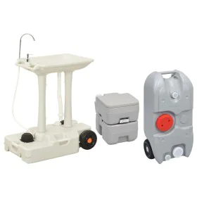 Toilet set with sink and portable water tank for camping by vidaXL, Camping and hiking - Ref: Foro24-3154913, Price: 436,41 €...