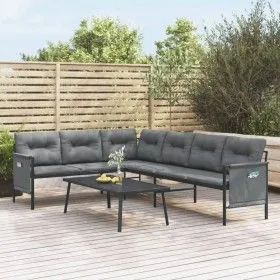 Anthracite gray steel 2-piece garden furniture set by vidaXL, Garden sets - Ref: Foro24-3187261, Price: 360,98 €, Discount: %