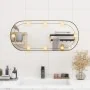 Espejo de pared ovalado con luces LED vidrio 35x80 cm de vidaXL, Espejos - Ref: Foro24-3189162, Precio: 43,48 €, Descuento: %
