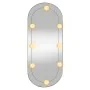 Oval wall mirror with glass LED lights 35x80 cm by vidaXL, Mirrors - Ref: Foro24-3189162, Price: 43,54 €, Discount: %