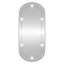 Espejo de pared ovalado con luces LED vidrio 35x80 cm de vidaXL, Espejos - Ref: Foro24-3189162, Precio: 43,48 €, Descuento: %