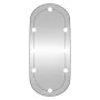 Oval wall mirror with glass LED lights 35x80 cm by vidaXL, Mirrors - Ref: Foro24-3189162, Price: 43,54 €, Discount: %