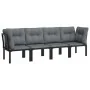 4-piece black and grey synthetic rattan garden furniture set by vidaXL, Garden sets - Ref: Foro24-3187733, Price: 208,54 €, D...