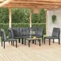 Garden furniture set 6 pieces black and gray synthetic rattan by vidaXL, Garden sets - Ref: Foro24-3187737, Price: 309,63 €, ...
