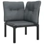 Garden furniture set 6 pieces black and gray synthetic rattan by vidaXL, Garden sets - Ref: Foro24-3187737, Price: 309,63 €, ...