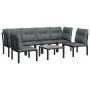 Garden furniture set 7 pieces black and gray synthetic rattan by vidaXL, Garden sets - Ref: Foro24-3187739, Price: 371,40 €, ...