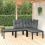 Garden furniture set 4 pieces black and gray synthetic rattan by vidaXL, Garden sets - Ref: Foro24-3187741, Price: 176,04 €, ...