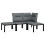 Garden furniture set 4 pieces black and gray synthetic rattan by vidaXL, Garden sets - Ref: Foro24-3187741, Price: 176,04 €, ...