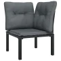 Garden furniture set 4 pieces black and gray synthetic rattan by vidaXL, Garden sets - Ref: Foro24-3187741, Price: 176,04 €, ...