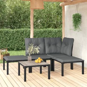 Garden furniture set 5 pieces black and gray synthetic rattan by vidaXL, Garden sets - Ref: Foro24-3187742, Price: 202,06 €, ...