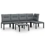 6-piece garden furniture set in black and grey synthetic rattan by vidaXL, Garden sets - Ref: Foro24-3187746, Price: 280,73 €...