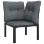 Garden furniture set 4 pieces black and gray synthetic rattan by vidaXL, Garden sets - Ref: Foro24-3187747, Price: 194,01 €, ...