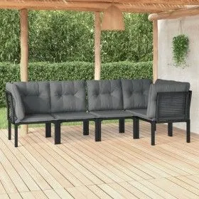 Garden furniture set 5 pieces black and gray synthetic rattan by vidaXL, Garden sets - Ref: Foro24-3187753, Price: 266,84 €, ...
